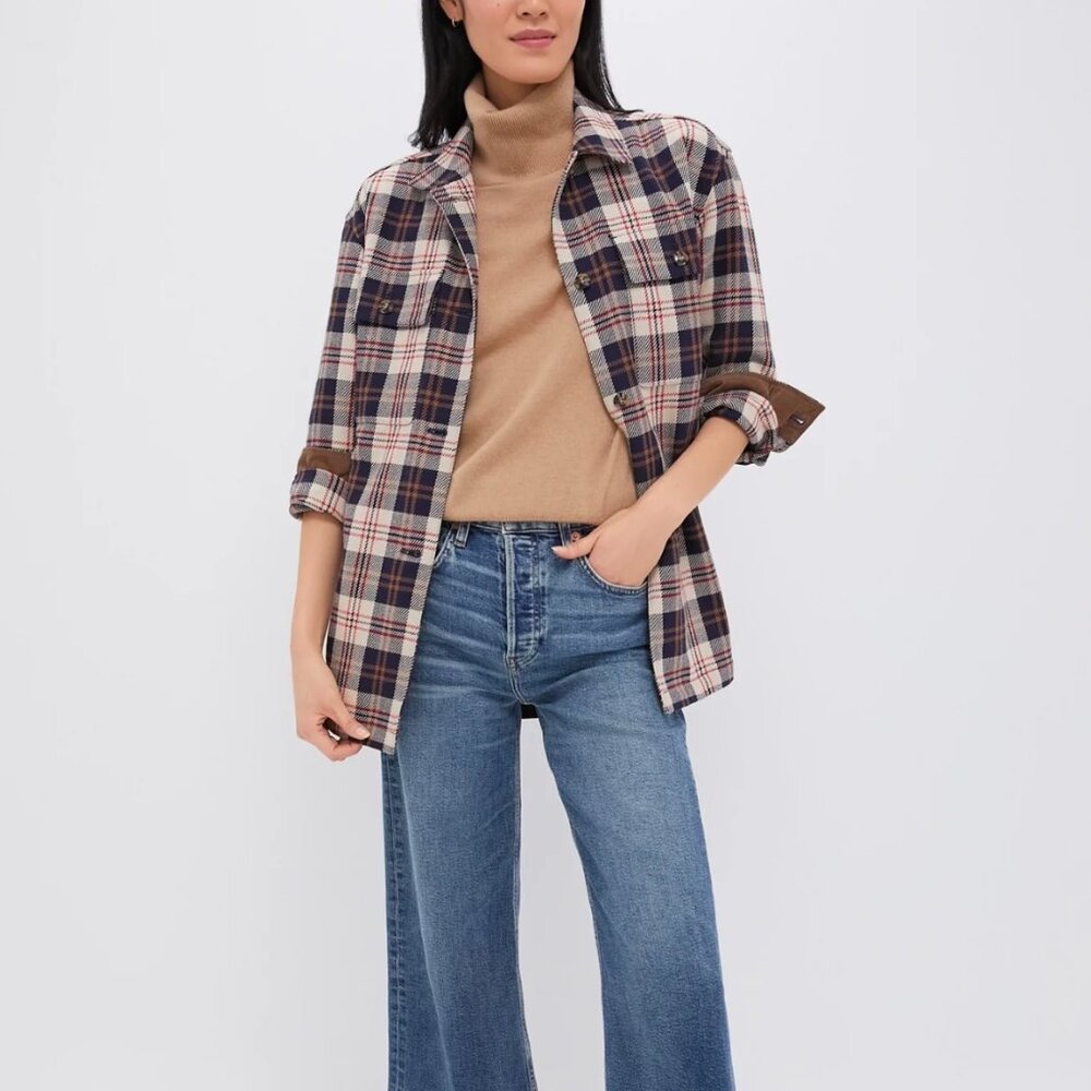 Tuckernuck Cream Plaid Platt Ranch Jacket, Large, NWT